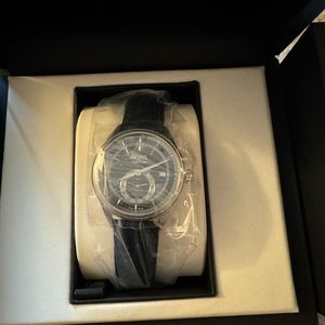 Gevril Empire Croc Embossed Leather Strap Automatic Watch, 40mm